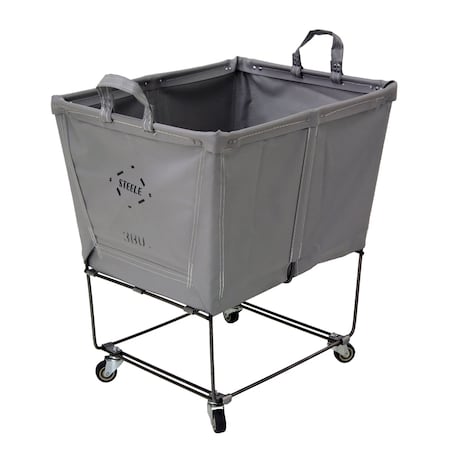 Steele Canvas Basket 2 BU Elevated Truck Grey Vinyl w/Grey Vinyl - 3in Stem Casters 92E2VGRYVGRYM3S